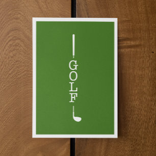 Eenvoudige moderne typografie Golf Blank Notitiekaartje