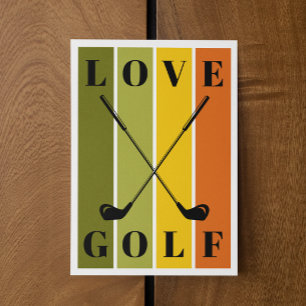 Eenvoudige moderne typografie Golf Blank Notitiekaartje
