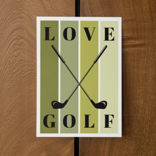 Eenvoudige moderne typografie Golf Blank Notitiekaartje