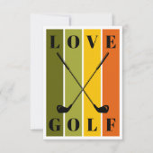 Eenvoudige moderne typografie Golf Blank Notitiekaartje (Voorkant)