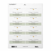 Eenvoudige moderne typografie goudcarrosserie etiket (Full Sheet)