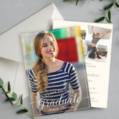 Eenvoudige moderne Typografie GraduPartij 3 Foto Kaart