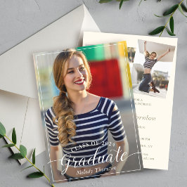 Eenvoudige moderne Typografie GraduPartij 3 Foto Kaart