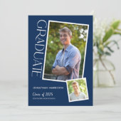 Eenvoudige moderne Typografie GraduPartij Kaart (Staand voorkant)