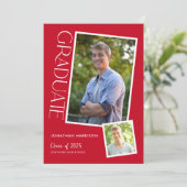 Eenvoudige moderne Typografie GraduPartij Kaart (Staand voorkant)