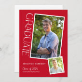 Eenvoudige moderne Typografie GraduPartij Kaart (Voorkant / Achterkant)