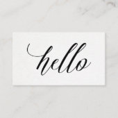 Eenvoudige moderne typografie | Hallo Visitekaartje (Voorkant)