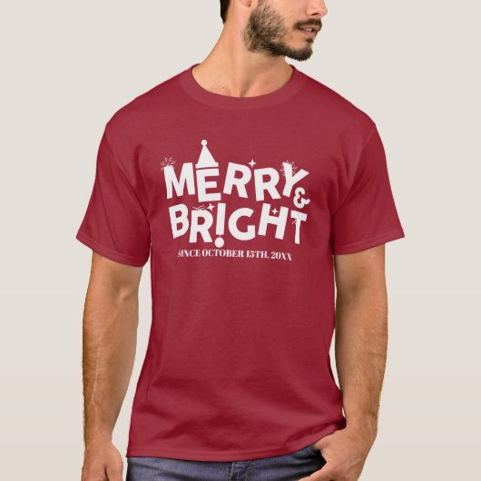 Eenvoudige moderne typografie Happy Christmas Part T-shirt (Voorkant)