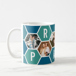 Eenvoudige moderne typografie in zwart en wit koffiemok