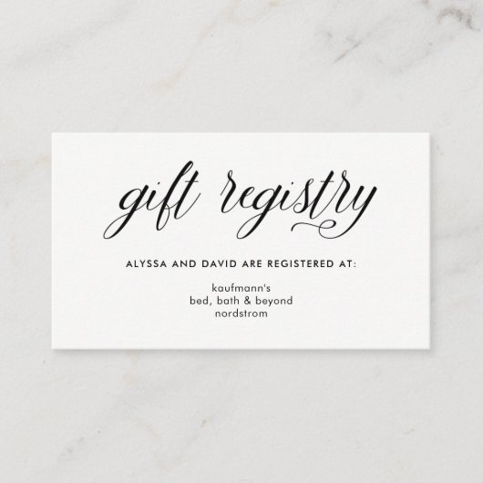 Eenvoudige moderne typografie | Invoegen van cadea Informatiekaartje (Voorkant)