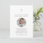 Eenvoudige moderne typografie Katholiek Doopsel Go Kaart (Staand voorkant)