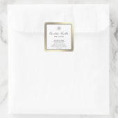 Eenvoudige moderne typografie luxe product  vierkante sticker (Tas)