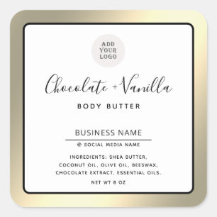 Eenvoudige moderne typografie luxe product vierkante sticker