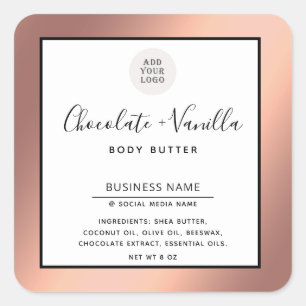 Eenvoudige moderne typografie luxe product vierkante sticker