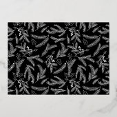 Eenvoudige moderne Typografie met kerstmis Folie Feestdagenkaart (Achterkant)