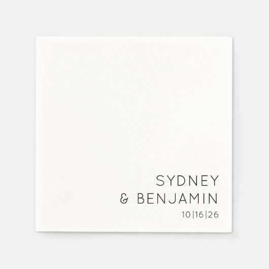 Eenvoudige moderne Typografie Minimale Aangepaste  Servet (Voorkant)