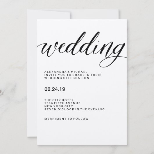 Eenvoudige moderne typografie op kraftpapier kaart (Voorkant)