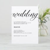 Eenvoudige moderne typografie op kraftpapier kaart (Staand voorkant)