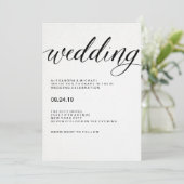 Eenvoudige moderne typografie op Waterverf papier Kaart (Staand voorkant)