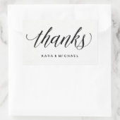 Eenvoudige moderne typografie op Waterverf papier Rechthoekige Sticker (Tas)