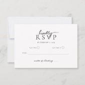 Eenvoudige Moderne Typografie Script Trouw-RSVP RSVP Kaartje (Voorkant)