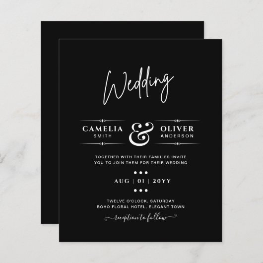 Eenvoudige moderne typografie thema kleurstellinge (Voorkant / Achterkant)