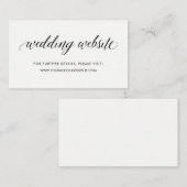Eenvoudige moderne typografie | Website bruiloft i Informatiekaartje (Voorkant / Achterkant)