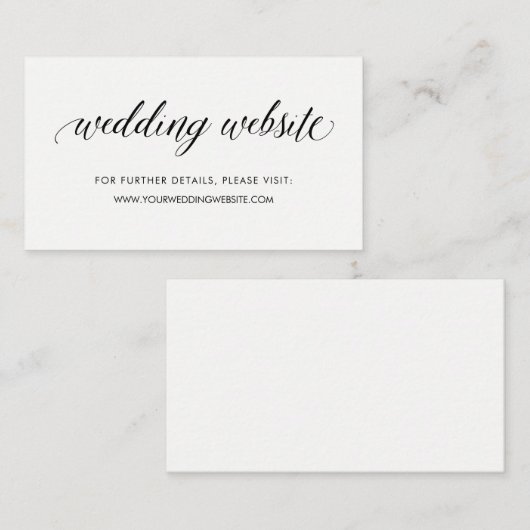 Eenvoudige moderne typografie | Website bruiloft i Informatiekaartje (Voorkant / Achterkant)