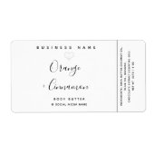 Eenvoudige moderne typografie, wit hartlichaam etiket (Voorkant)