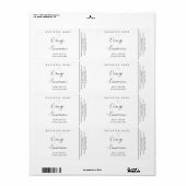 Eenvoudige moderne typografie, wit hartlichaam etiket (Full Sheet)