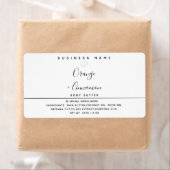 Eenvoudige moderne typografie, wit hartlichaam etiket (Insitu)