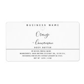 Eenvoudige moderne typografie, wit hartlichaam etiket (Voorkant)