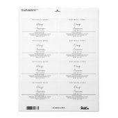 Eenvoudige moderne typografie, wit hartlichaam etiket (Full Sheet)