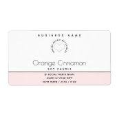 Eenvoudige moderne typografie-witte hartkaars etiket (Voorkant)