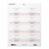 Eenvoudige moderne typografie-witte hartkaars etiket (Full Sheet)