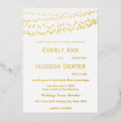 Eenvoudige moderne typografie Zilver Galaxy Weddin Folie Uitnodiging (Voorkant)