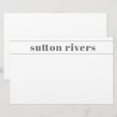 Eenvoudige moderne typografische naam briefpapier (Voorkant / Achterkant)