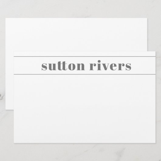 Eenvoudige moderne typografische naam briefpapier (Voorkant / Achterkant)