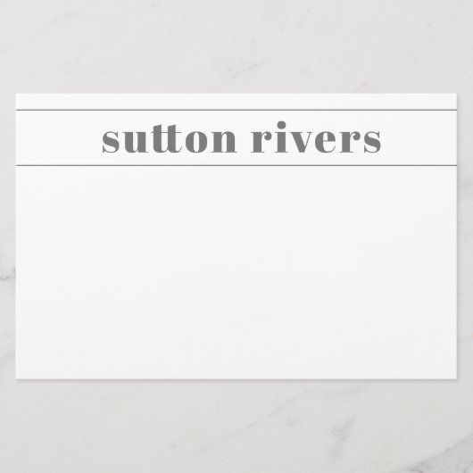 Eenvoudige moderne typografische naam briefpapier (Voorkant)