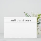 Eenvoudige moderne typografische naam briefpapier (Staand voorkant)