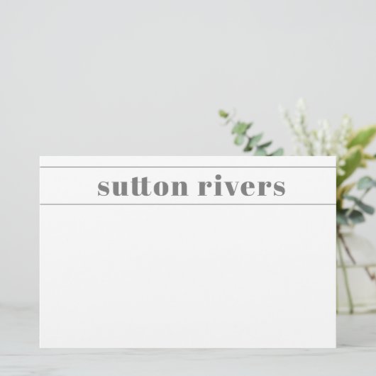 Eenvoudige moderne typografische naam briefpapier (Staand voorkant)