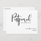 Eenvoudige, moderne, uitgestelde aankondiging van briefkaart (Voorkant / Achterkant)