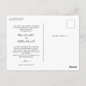 Eenvoudige, moderne, uitgestelde aankondiging van briefkaart (Achterkant)