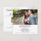 Eenvoudige, moderne uitnodiging tot het ontvangen  (Voorkant / Achterkant)