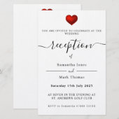 Eenvoudige, moderne uitnodiging tot het ontvangen  briefpapier (Voorkant / Achterkant)