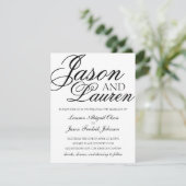 Eenvoudige moderne uitnodiging tot huwelijk (Staand voorkant)