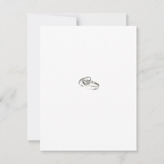 Eenvoudige moderne uitnodiging tot huwelijk (Achterkant)