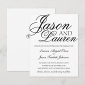 Eenvoudige moderne uitnodiging tot huwelijk (Voorkant / Achterkant)