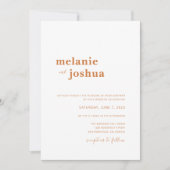 Eenvoudige moderne uitnodiging tot huwelijk | Sina (Voorkant)