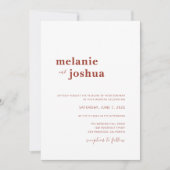 Eenvoudige moderne uitnodiging tot huwelijk | Terr (Voorkant)